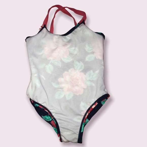 Carter’s Rose Print One-Piece Girl Swimsuit.  Size 3T. - Picture 3 of 6